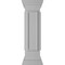 Ekena Millwork 10"W x 40"H End Newel Post with Panel, Flat Capital, & Base Trim (Installation kit included) NWL10X40EPF0B0 - alternate 1